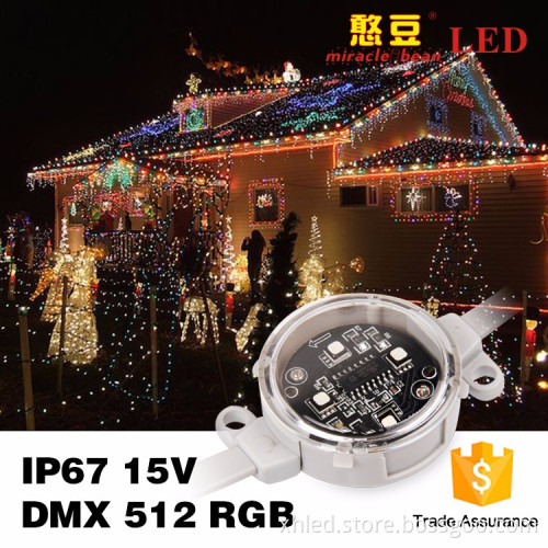 RGB Waterproof IP67 40mm 15W Outdoor 1W SMD3535 Full Color DMX Digital Led Pixels